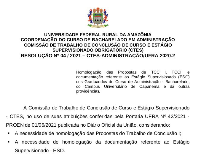 Homolaçao matrícula TCC e ESO 2020.2 13 07 21