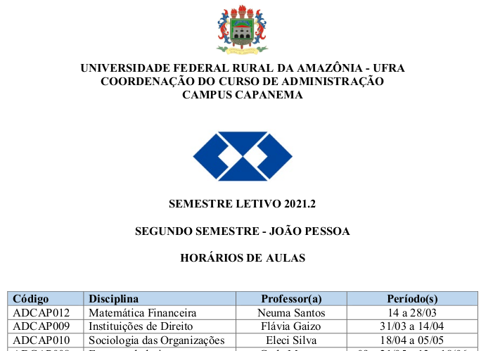 Horario ADM 2021.2 1