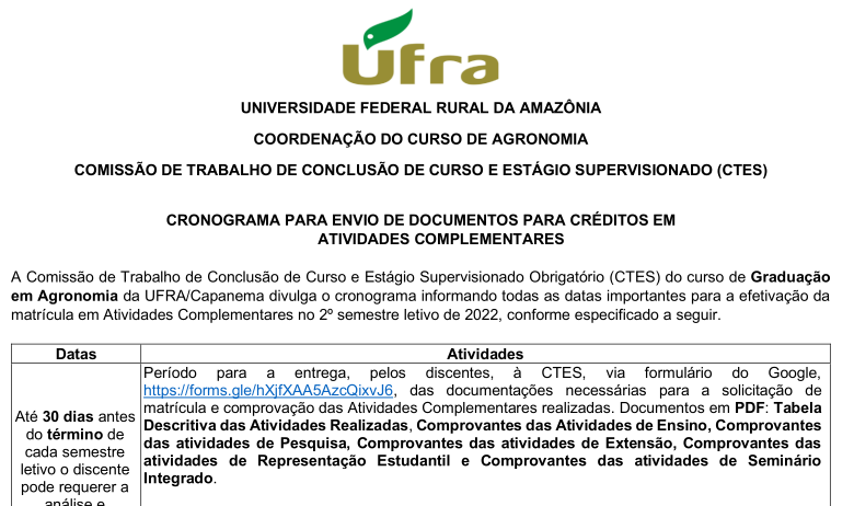 Cronograma AC 2022 2