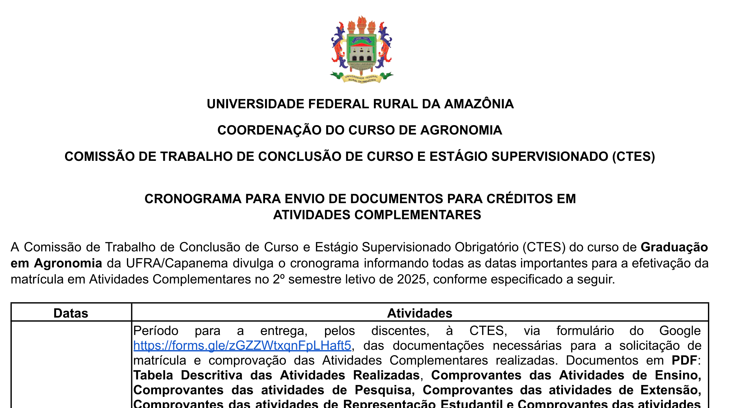 Cronograma AC 2025.2