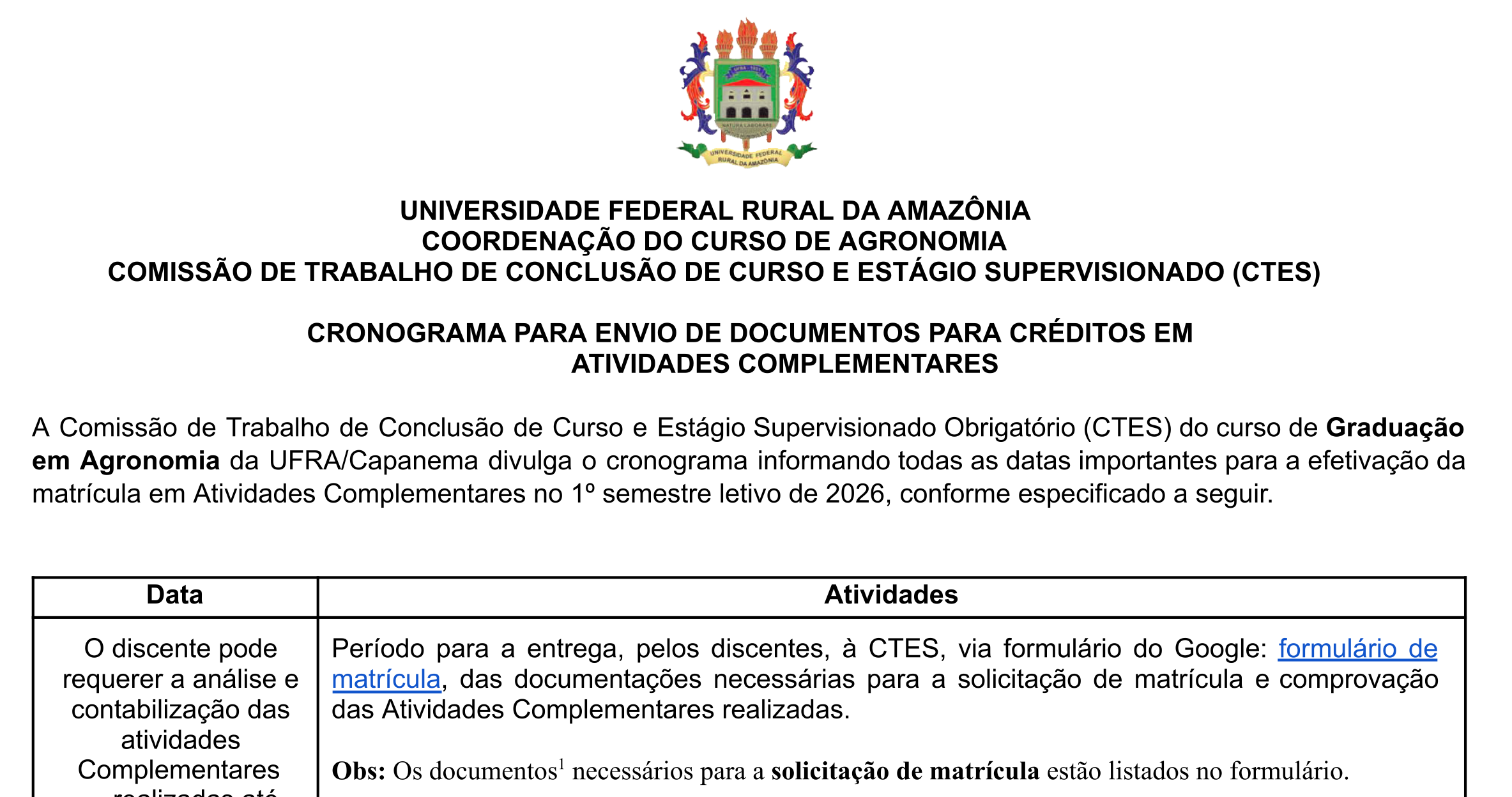 Cronograma AC 2026.1