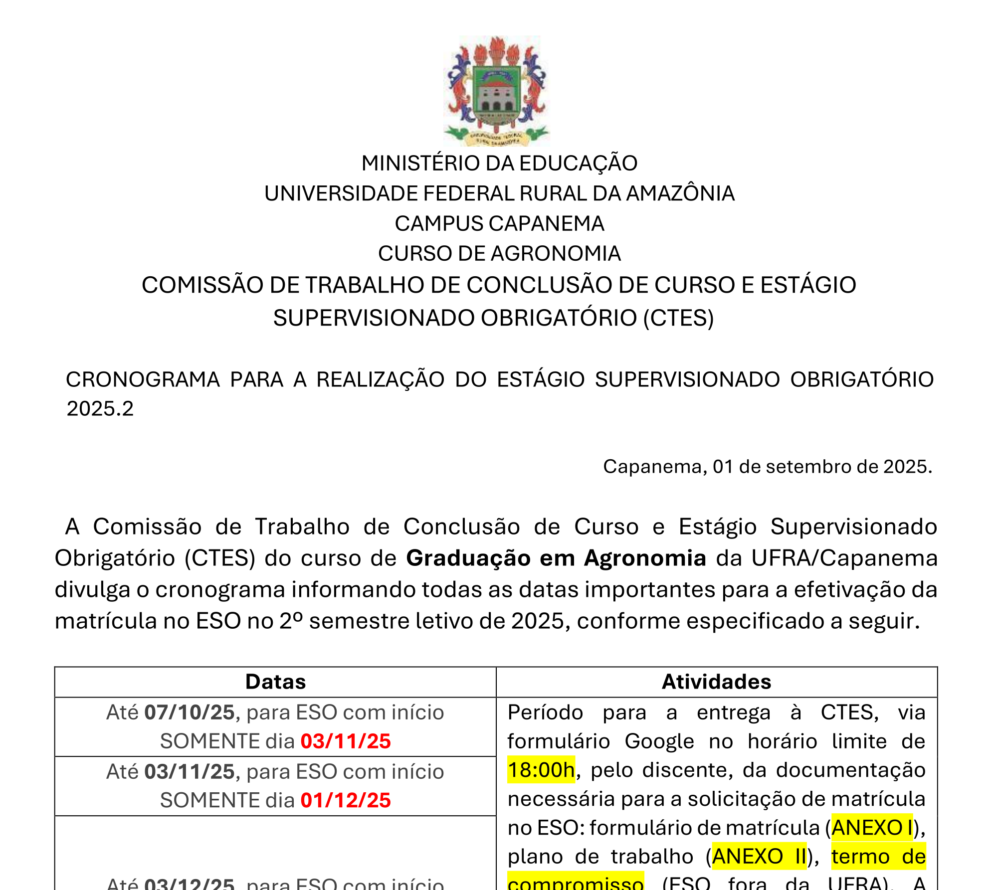 Cronograma ESO 2025.2 novo