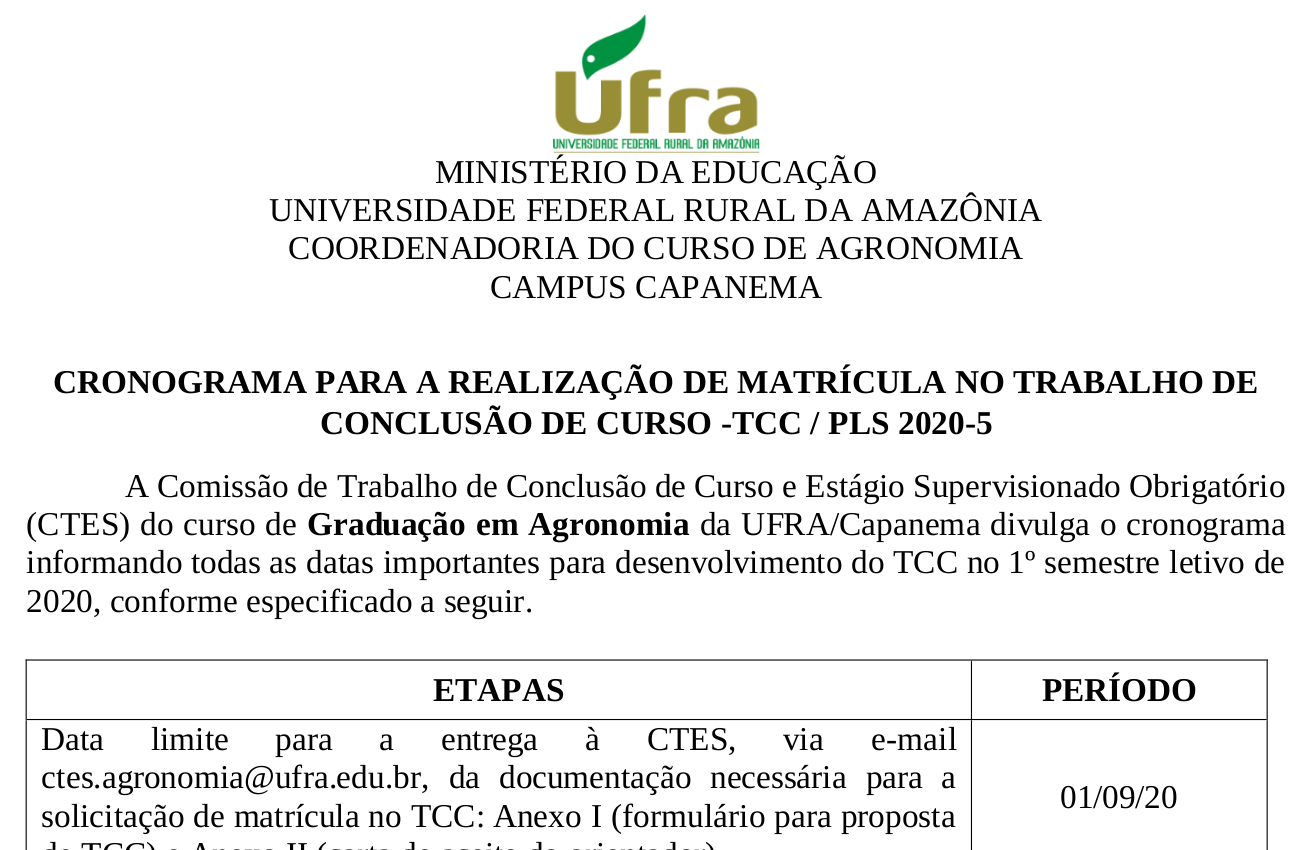 Cronograma TCC PLS 2020 5