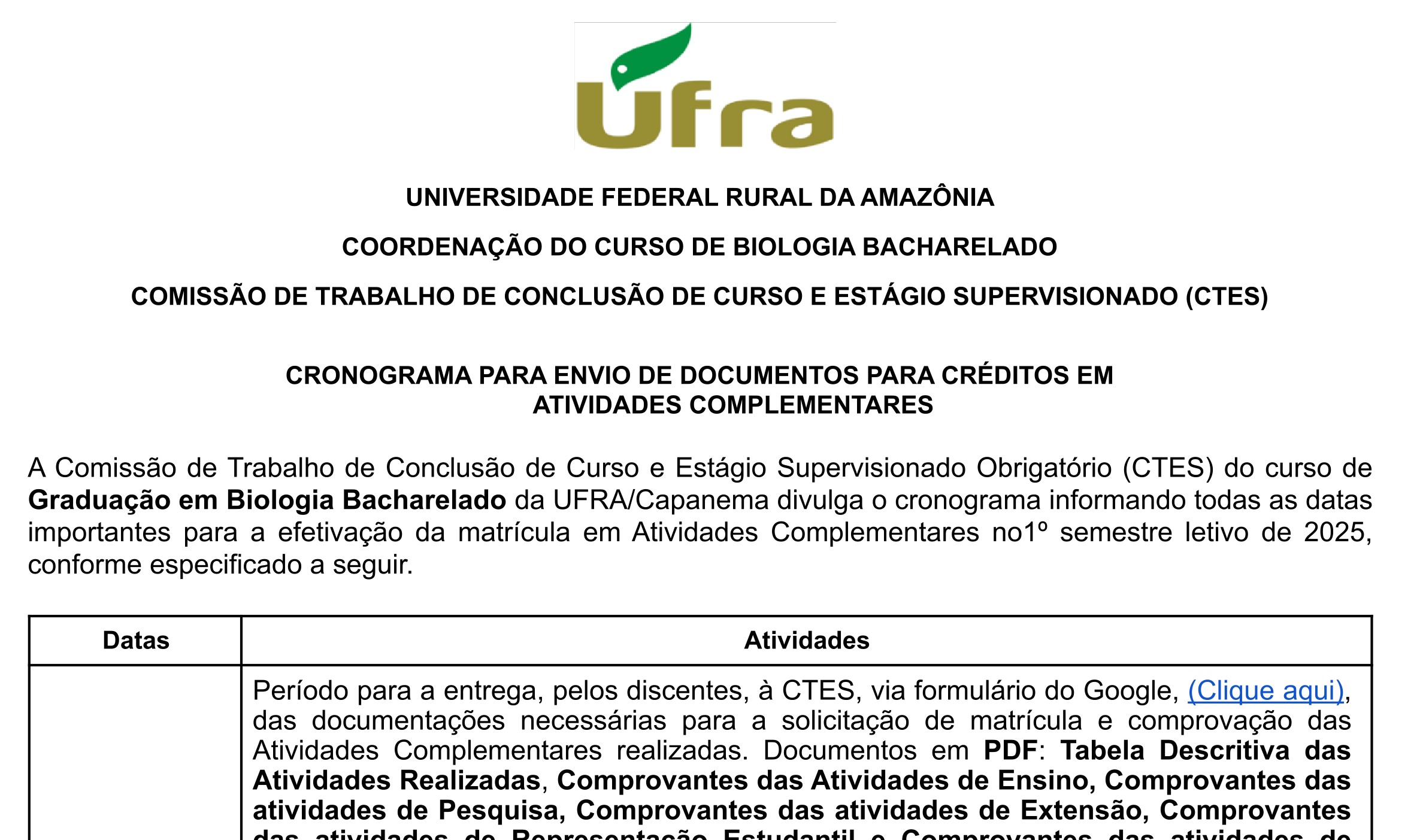 Cronograma AC 2025.1