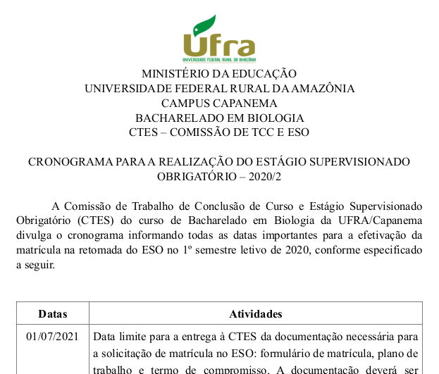 Cronograma ESO 2020.2