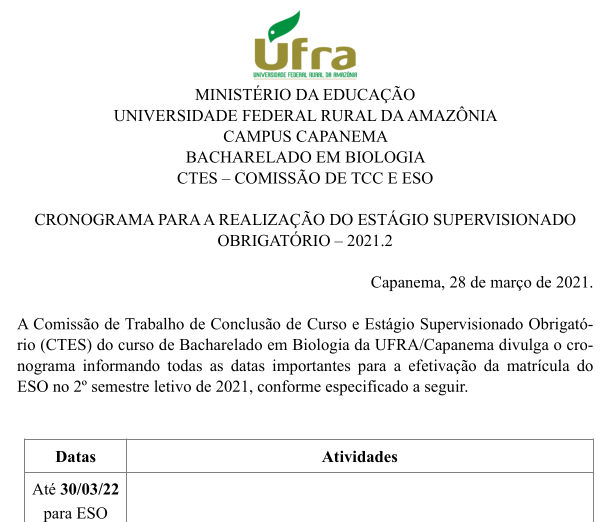 Cronograma ESO 2021.2