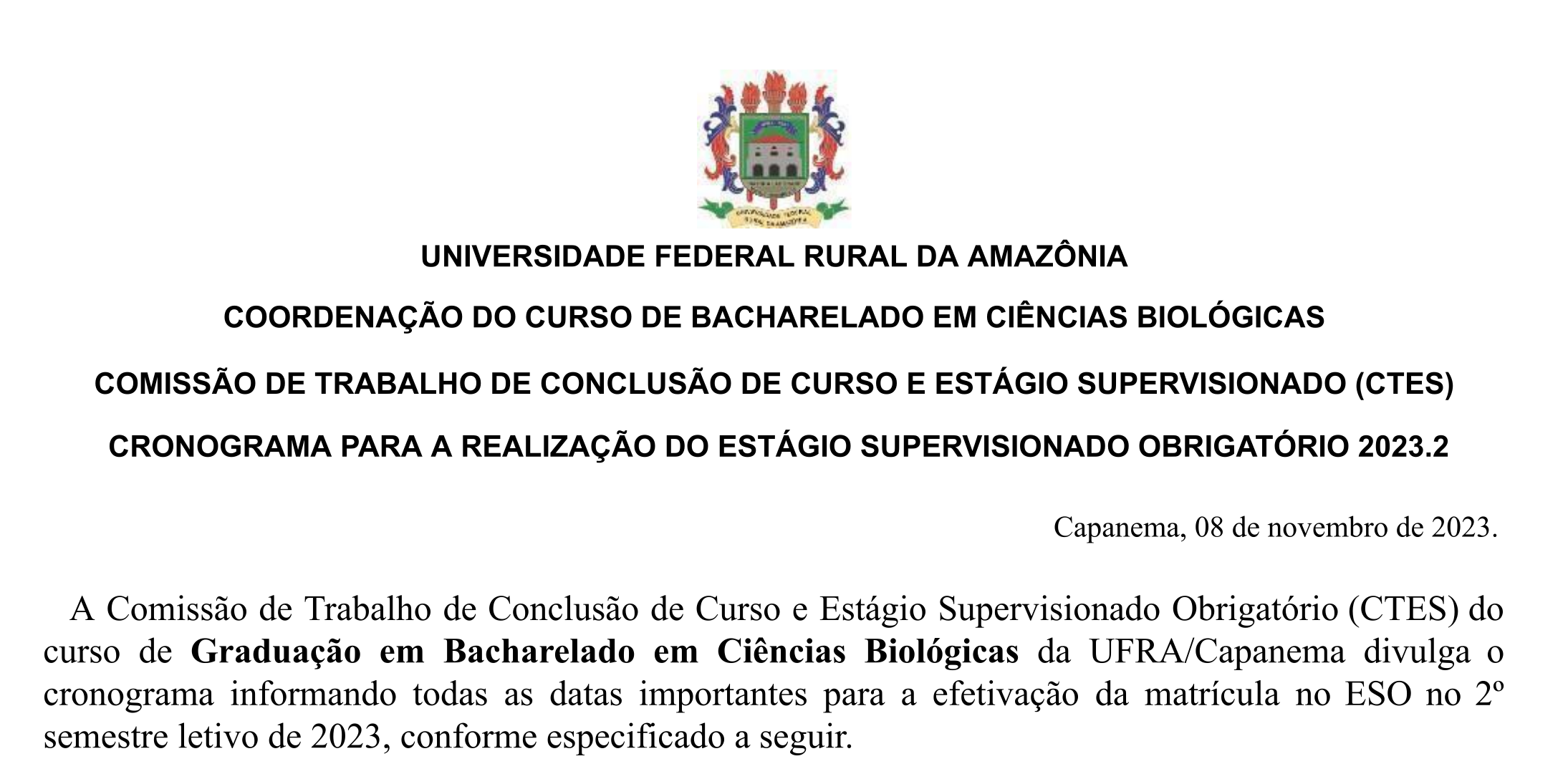 Cronograma ESO 2023 2