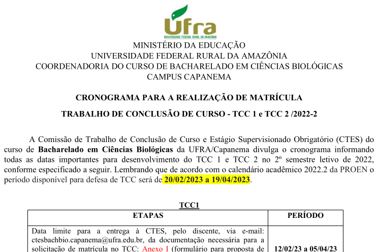 Cronograma TCC1 TCC2 2022 2 BioBach