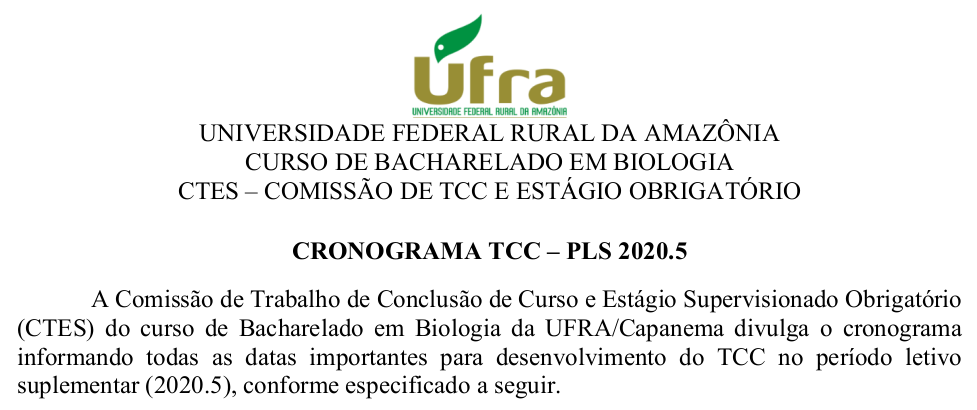 Cronograma TCC 2020.5