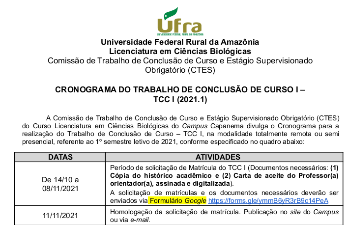 CRONOGRAMA TCC I 2021.1
