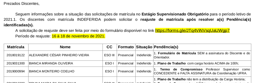 Homologação ESO 2021.1