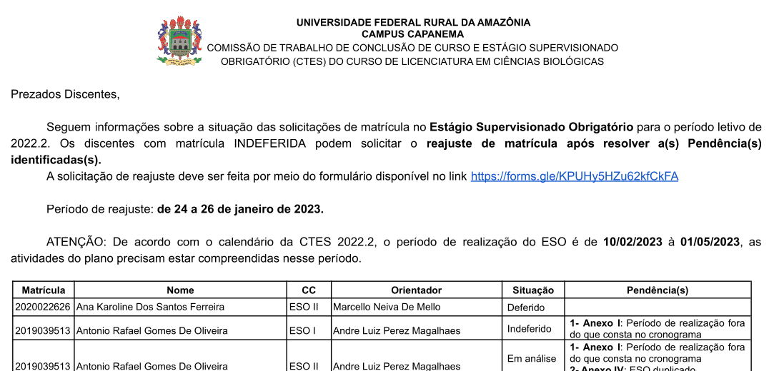 Homologação ESO 2022.2