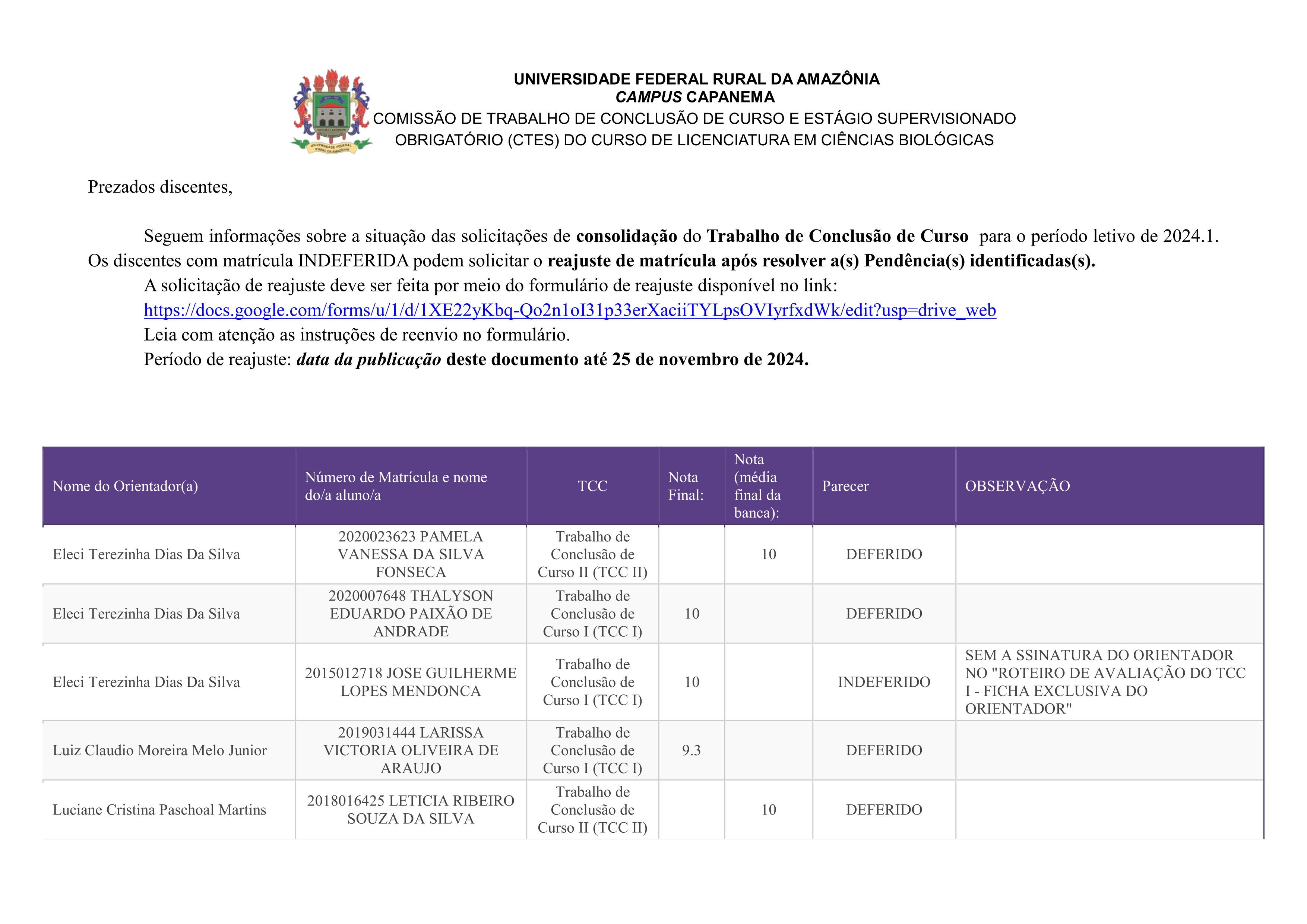 Homologação TCC CONSOLIDAÇÃO 2024 1 1
