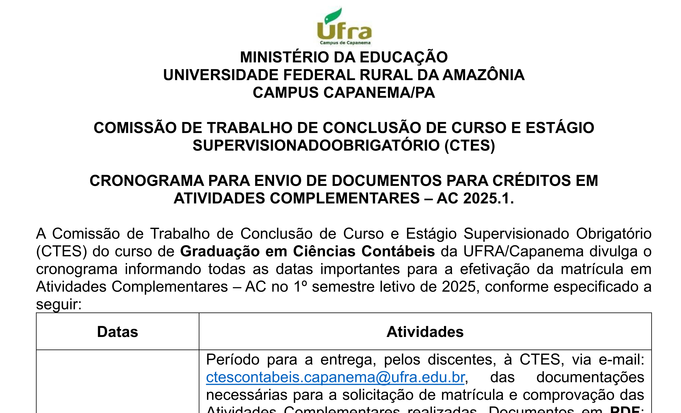 CTES Cronograma do AC semestre 2025.1 CC