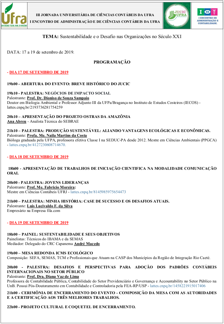 PROGRAMAÇÃO III JUCIC I ENCONTRO 2019