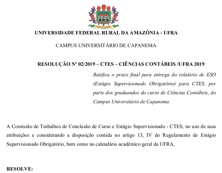 Resolucao CTES entrega ESO 2osem2019