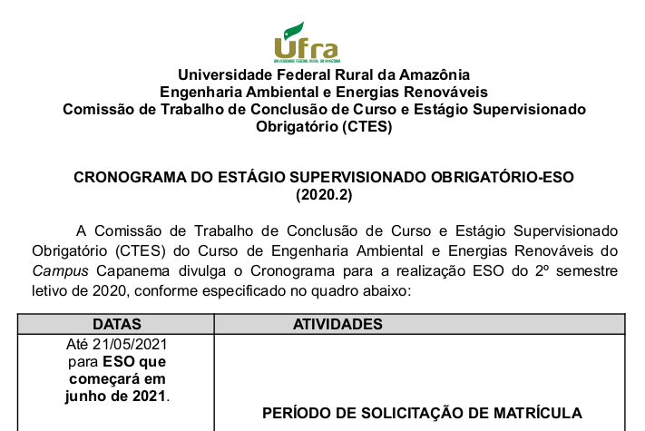 CRONOGRAMA ESO 2020.2