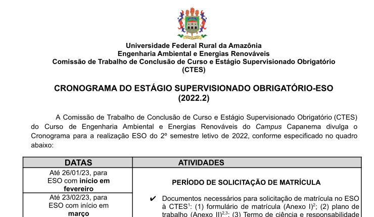 CRONOGRAMA ESO 2022 1