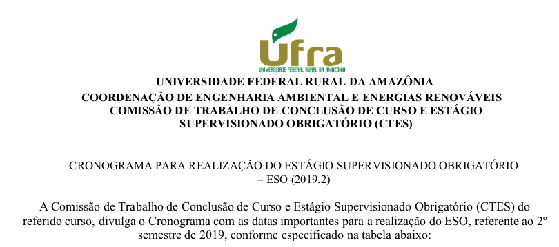 CRONOGRAMA ESO EAER 2019.2
