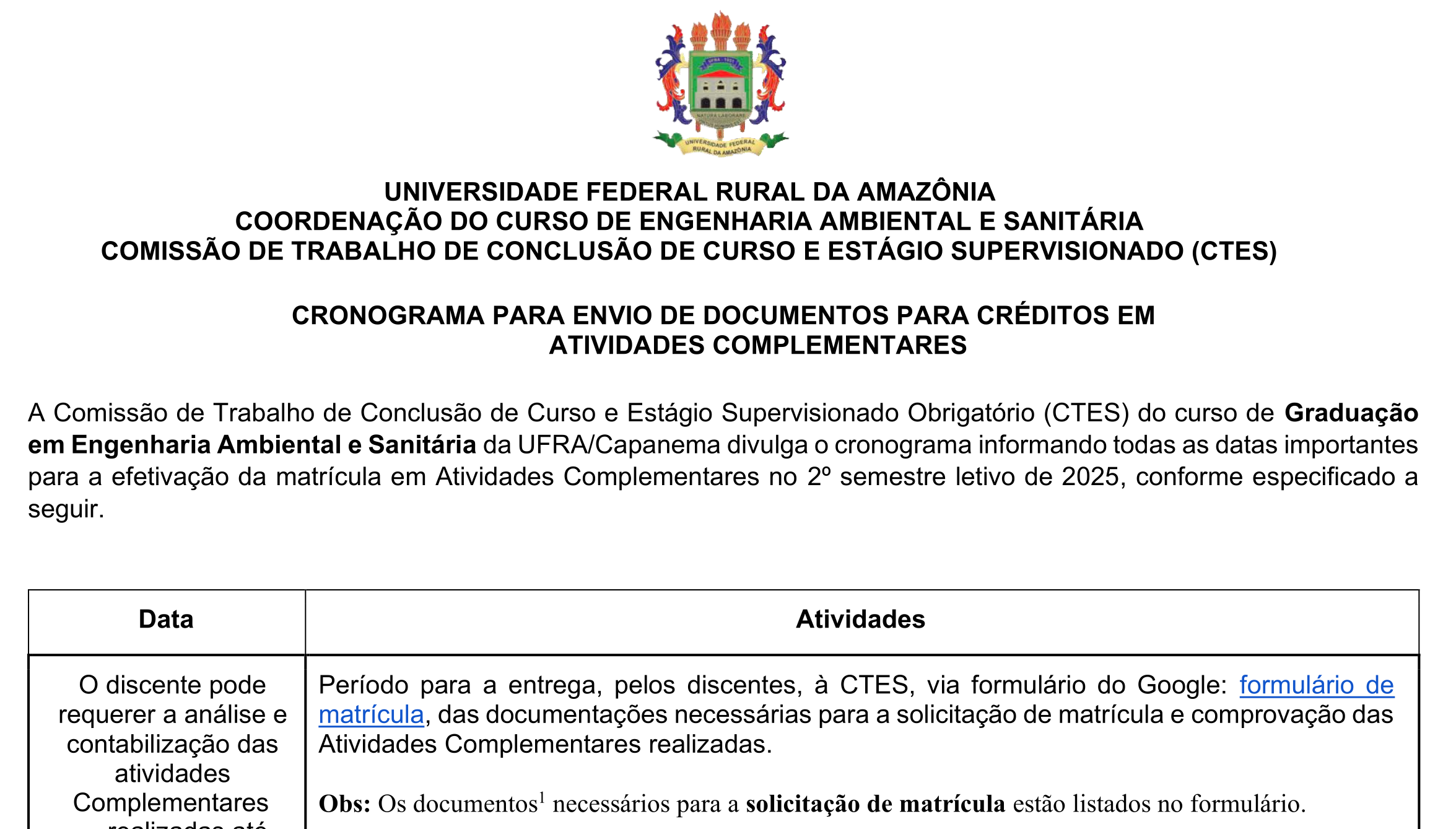 Cronograma AC 2025 2
