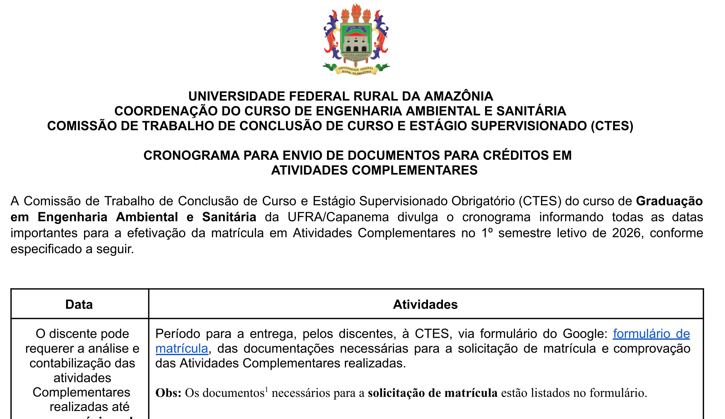 Cronograma AC 2026 1