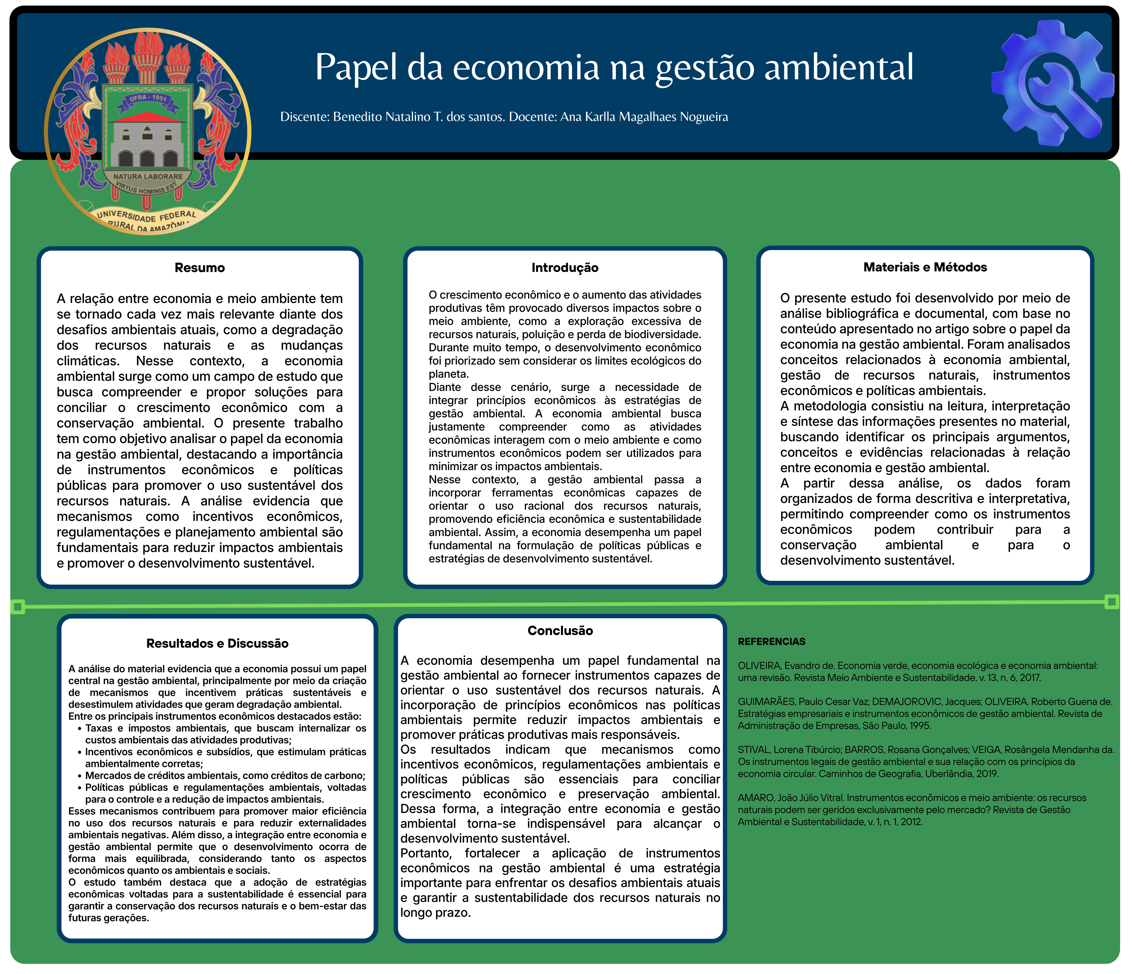O papel da Economia na Gestão Ambiental