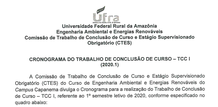 TCC I E II 2020.1 ENGENHARIA AMBINETAL