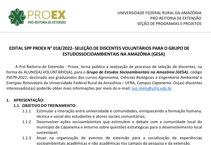 18 EDITAL SPP PROEX N 018 2022