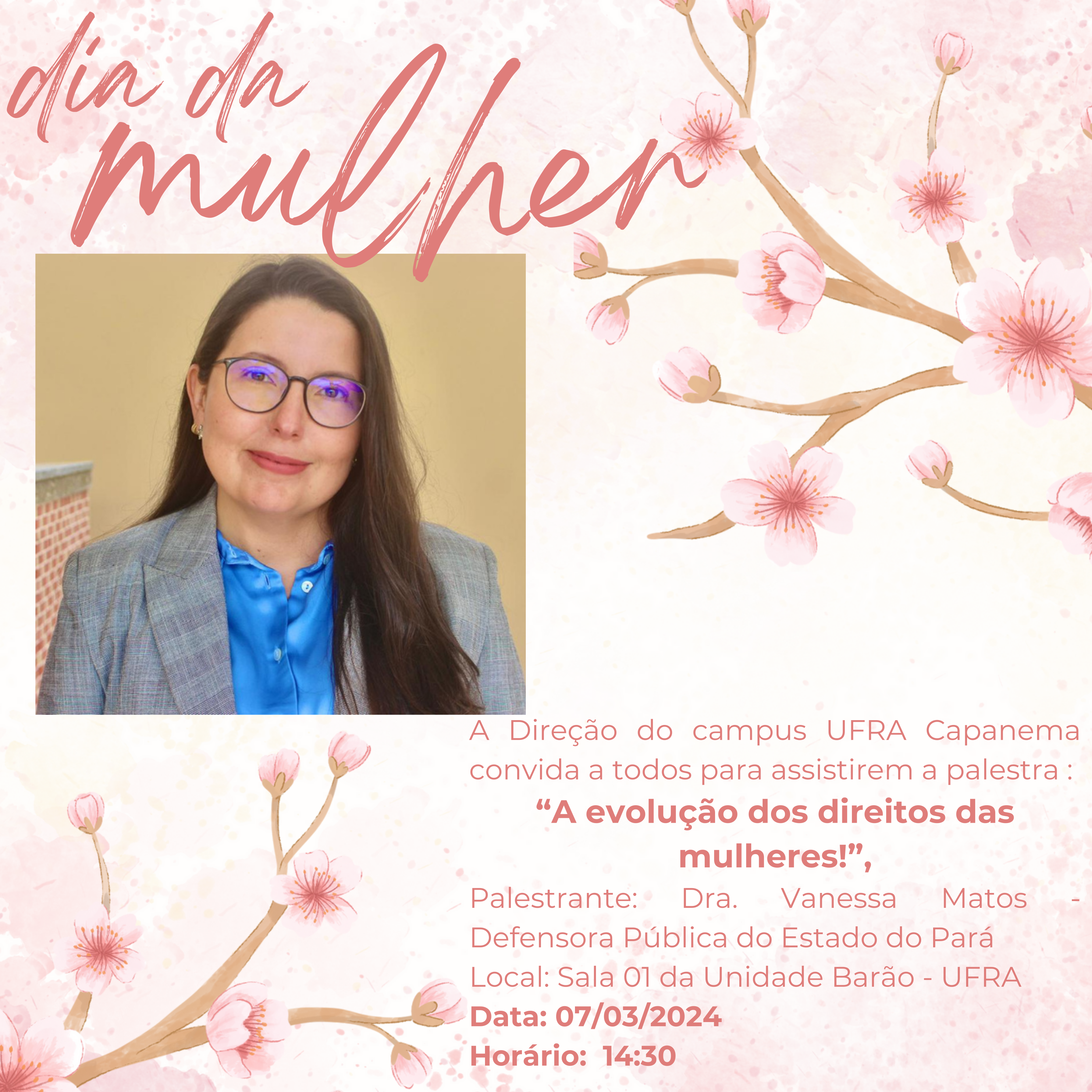 Post Instagram Dia Da Mulher Homenagem Simples Rosa
