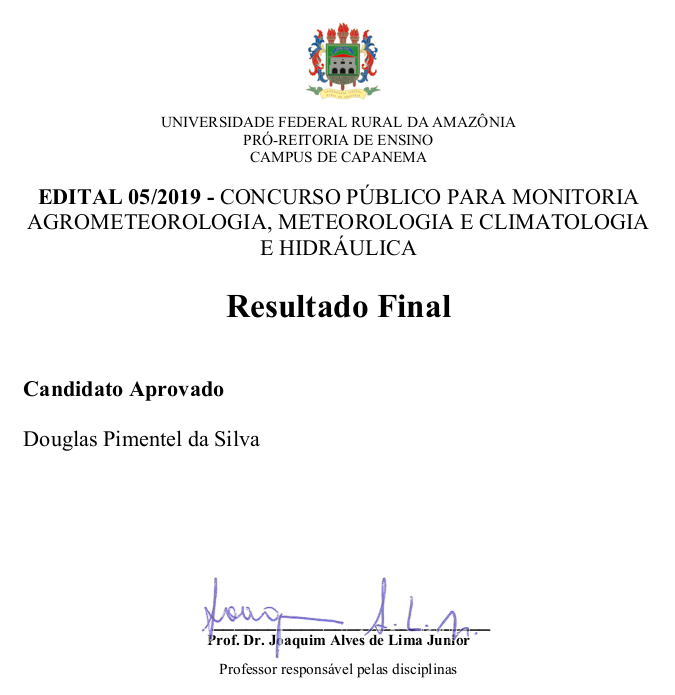Resultado Final Edital 013 2017 